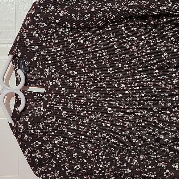 Adrianna Papell Boho Style Flower Pattern With Puff Sleeves US S - Picture 2 of 15